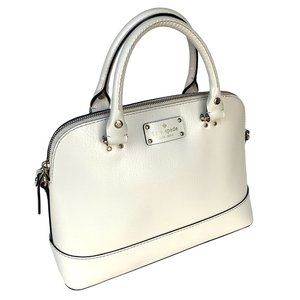 Kate Spade Womens Wellesley Ivory Satchel Handbag